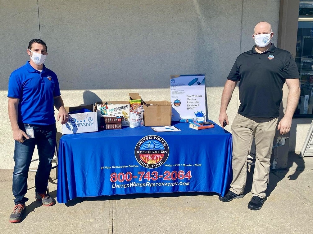 United Water Restoration Counter Day at Green Art Plumbing Supply